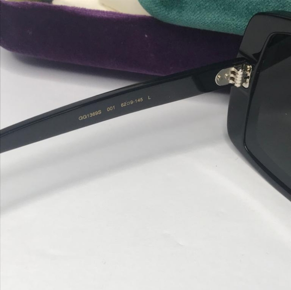 💯 Original Gucci Grey Shield Unisex Sunglasses GG1369S 001 62 . - Picture 13 of 13